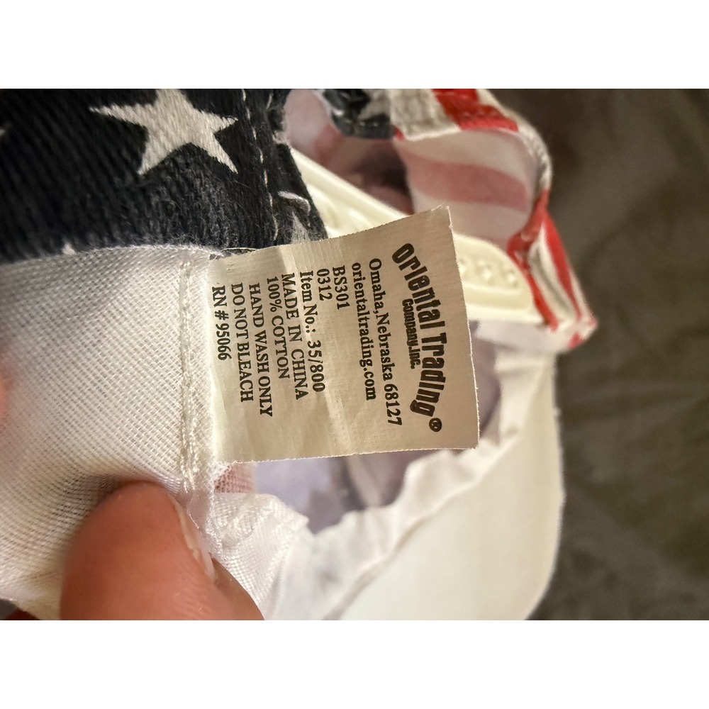 Oriental Trading Kids American Flag Snapback Hat Stars Stripes Red White Blue - Picture 2 of 4